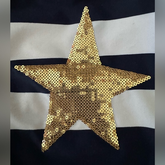 Cat & Jack Cute Swimsuit Girl Baby 12 Month Striped Gold Star Like New Fast Ship - Picture 4 of 5